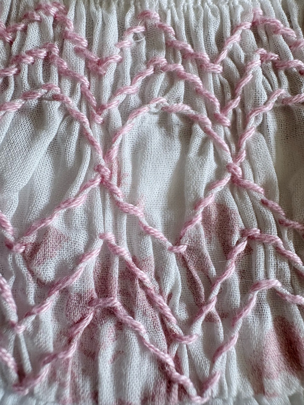 NEW If Only If Women’s Cabbage & Roses Pink Floral Smocked Nightgown Gown XS S - Picture 8 of 11